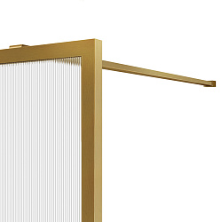 Душевая перегородка Walk-In VSW-1HP900FLBG, 900*2000, брашированное золото, стекло рифленое, , шт