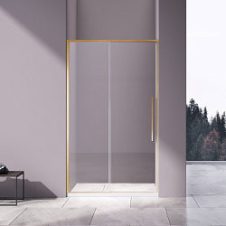 Душевая дверь Slim-N VDS-4SN140CLG, 1400, брашированное золото, стекло прозрачное, , шт
