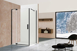 Душевой уголок Extra VSR-1E101110CLB, 1000/1100*1000, черный, стекло прозрачное, , шт