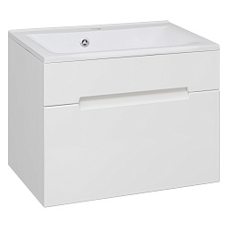 Тумба /1 ящ/подвесная/белый/раковина Прима (65см) Olivia/AQUA DE MARCO