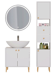 DREJA.eco Зеркало LUNO, 60*60 см, сенсорный выключатель, LED-подсветка, ф-ция антизапотевания