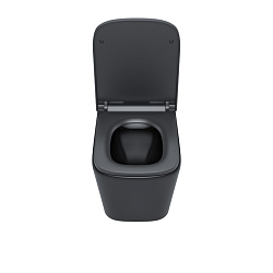 Унитаз подвесной безободковый, чёрный матовый, Bild, IDDIS, BILR2BMi25