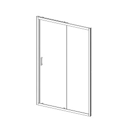 Душевая дверь Alpha VDS-3AL140MT, 1400, хром, стекло текстурное, , шт