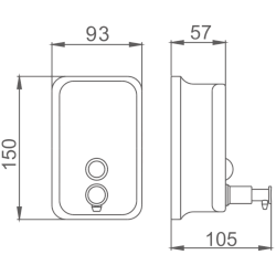 Дозатор жидкого мыла, хром 500ml HB401