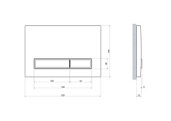 DIY Кнопка BLICK для LINK PRO/VECTOR/LINK/HI-TEC пластик хром глянцевый