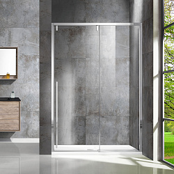 Душевая дверь Lugano VDS-1L160CL-1, 1600, хром, стекло прозрачное, , шт