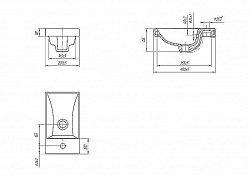 Раковина мебельная MODUO 40 1 отв.