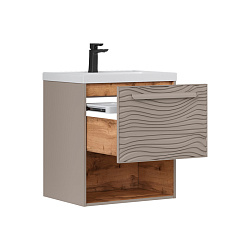 Тумба подвесная Gleam 60.1Y с нишей, амарок/дуб вотан (78857(60))