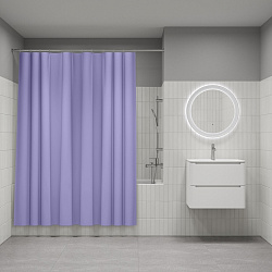 Штора для ванной, 200x180 см, PE, светло-фиолетовый, IDDIS, P08PE18i11
