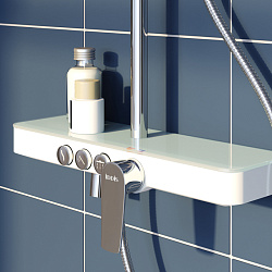 Смеситель с верхним душем и изливом, Shelfy, IDDIS, SHESB3Fi06