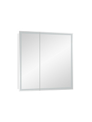 Зеркало-шкаф ALLURE Led  800х800 White с датчиком движения, розеткой