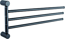 Держатель для полотенец, тройной, поворотный 400 мм, черный HB8413-7