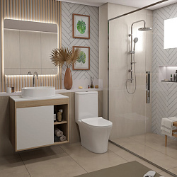 Corpa Nera Donelli S/Донелли С унитаз-компакт безободковый, быстрос.сиденье с микролифтом, белый