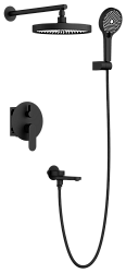 Душевая система, встроенная, черный, B80713-7