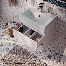 Тумба подвесная с 2 ящиками, белая, 50 см, Zodiac, IDDIS, ZOD5CB0i95