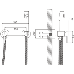 Смеситель с гигиенической лейкой Золотой B55803-5
