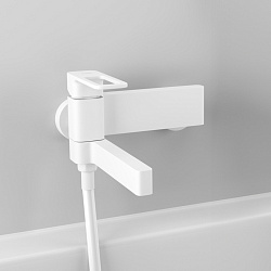 Смеситель для ванны, белый матовый, Slide, IDDIS, SLIWT00i02WA