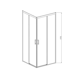 Душевой уголок Soft VSS-3SO900CL, 900*900, хром, стекло прозрачное , , шт