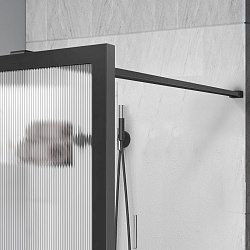 Душевая перегородка Walk-In VSW-1HP900FLGM, 900*2000, вороненая сталь, стекло рифленое, , шт