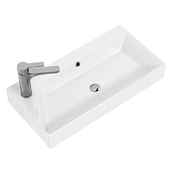 DREJA.eco Тумба SLIM, 65 см, подвесная/напольная, 2 ящика, белый глянец/дуб кантри (Слим Синерджи 65