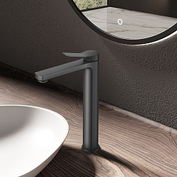 Смеситель для раковины Arco VBF-4AR02GM, вороненая сталь, , шт