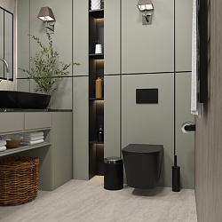 Corpa Nera Grossi/Гросси унитаз подвесной безободковый, черный матовый