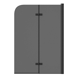 Corpa Nera Allegri/Аллегри Шторка на ванну 100х140, тонированное стекло, профиль- черный матовый