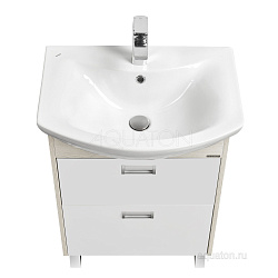 Тумба-умывальник Бекка 60 Белый/Дуб Сомерсет (Балтика 60)
