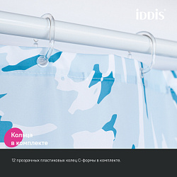 Штора для ванной, 200x180 см, Полиэстер, IDDIS, BX02P18i11