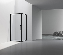Душевой уголок Slim 8mm VSR-4SLP9010CLB, 1000*900, черный, стекло прозрачное, , шт