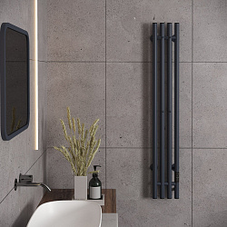 Aringa Токио полотенцесушитель вертикальный электрический 120*15, графит