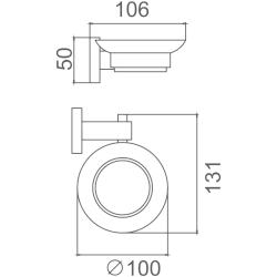 Мыльница стеклянная, черный HB8902