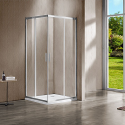 Душевой уголок Garda VSS-1G1212CL, 1200*1200, хром, стекло прозрачное, , шт
