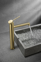 Смеситель для раковины VBF-2RM2BG однорычажный, брашированное золото, , шт