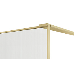 Душевая перегородка Walk-In VSW-7HS100GWG, 1000*2000, браш.золото, стекло ламинир. с золотыми нитями