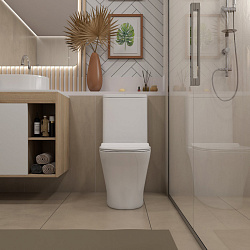 Corpa Nera Donelli S/Донелли С унитаз-компакт безободковый, быстрос.сиденье с микролифтом, белый