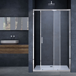 Душевая дверь Alpha VDS-3AL150MT, 1500, хром, стекло текстурное, , шт