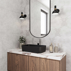 Corpa Nera Grossi/Гросси 48 раковина накладная, черный матовый