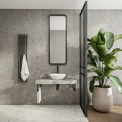 Corpa Nera Grossi/Гросси столешница 100 под раковину керамогранит, серый мрамор