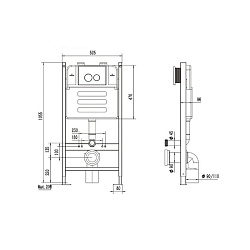 Corpa Nera Caruso/Карузо 50 инсталляция для подвесного унитаза 