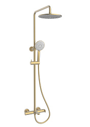 Душевая стойка Rondo VSFS-1R1BG с изливом, брашированное золото, , шт