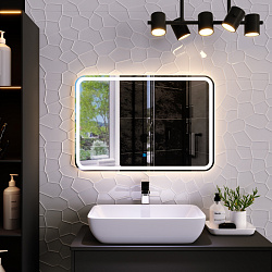 Зеркало/LED-подсветка(80см*55см)/сенсор. выключатель Balaton/AQUA DE MARCO