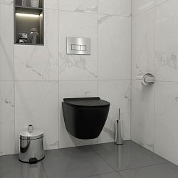 Corpa Nera Grossi/Гросси клавиша смыва, двойной смыв, нержавеющая сталь, матовый