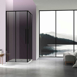 Душевой уголок Slim-N VSS-4SN9010CGB, 1000*900, черный, стекло тонированное, , шт