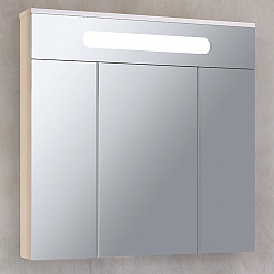 Зеркальный шкаф/белый/с подсветкой(80см)Olivia/AQUA DE MARCO