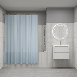 Штора для ванной, 200x180 см, Полиэстер, голубой, IDDIS, BS06P18i11