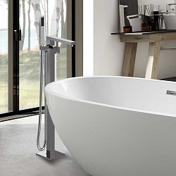 Смеситель для ванны напольный VTF-101CH однорычажный, хром, , шт