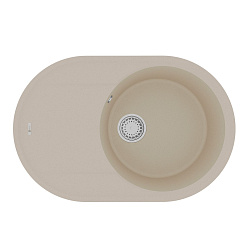 LACHA 760 Мойка кухонная из кварцгранита цвет: бежевый комплектация: крепеж, сливная арматура с пере