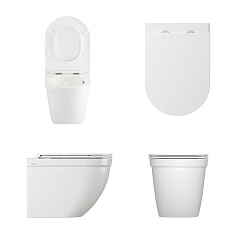 Унитаз подвесной Pragma Pelao, белый глянцевый, смыв Торнадо, PEL1.GWWT.004