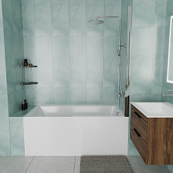 Ванна акриловая Vincea VBT-2G150-FR с каркасом 1500*700*470, пристенная, цвет белый, , шт